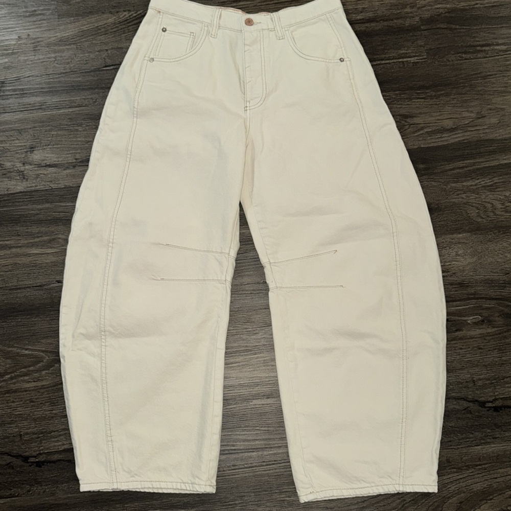 We The Free Good Luck Mid-Rise Barrel Jeans - LIKE NEW